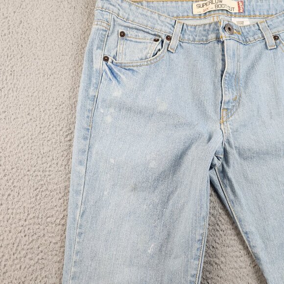 Levi's 518 Superlow Bootcut Jeans Women's 13M Flared Stretch Denim Pants - Picture 9 of 15